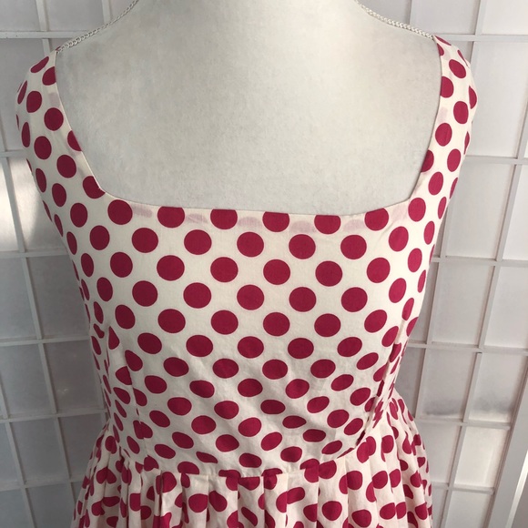 Delia’s Cream w Red Polka Dots Cotton Dress M - Picture 4 of 8